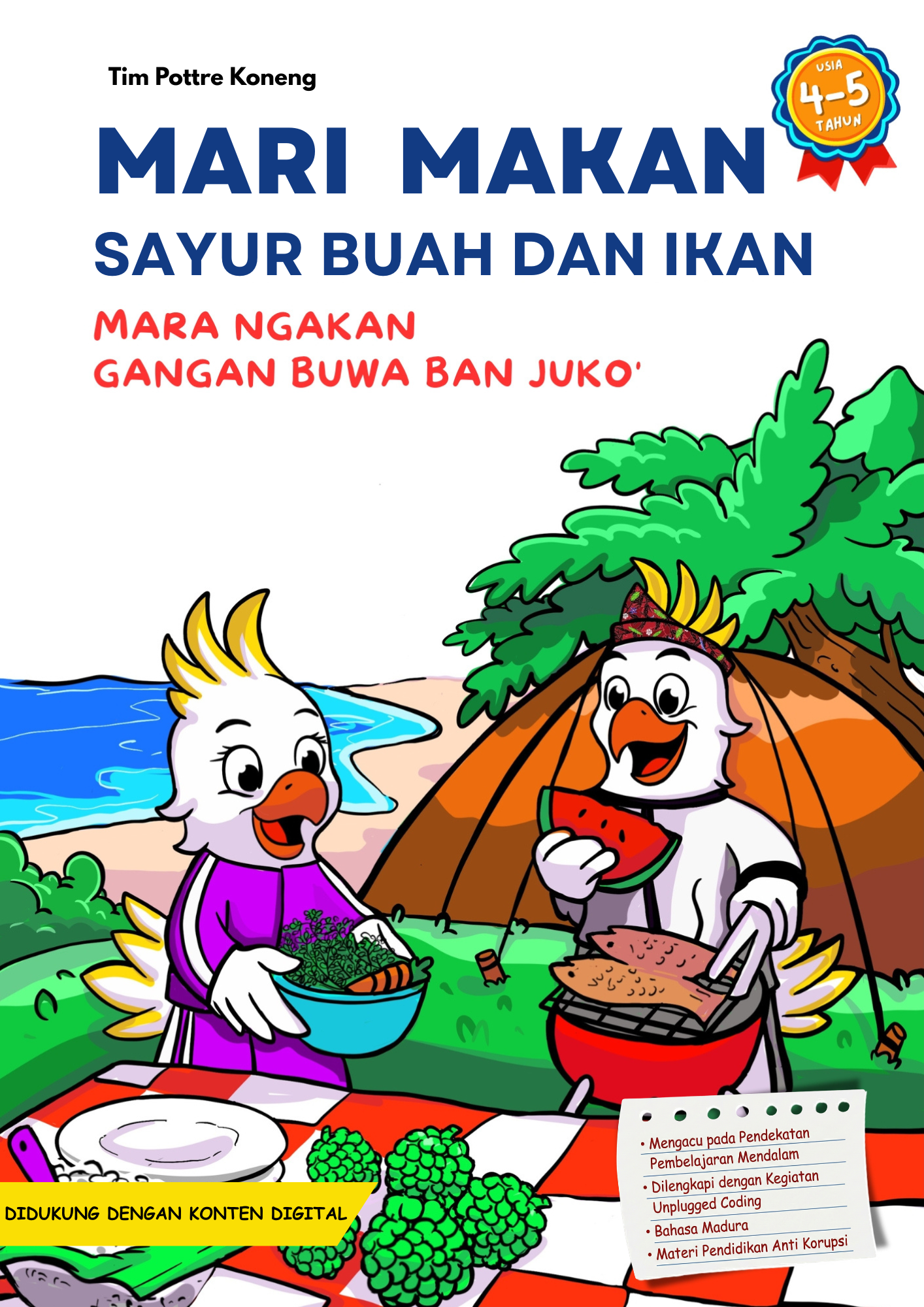 Buku Beka' Tema Mari Makan Sayur Buah dan Ikan